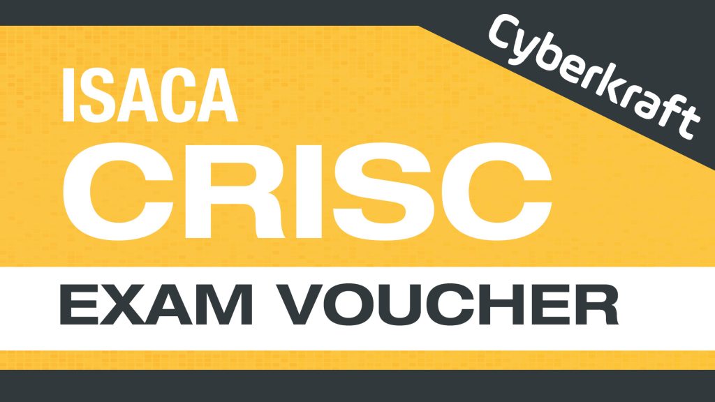 CRISC exam voucher rectangle graphic