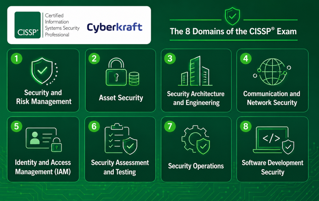 8 domains of the ISC2 CISSP certification